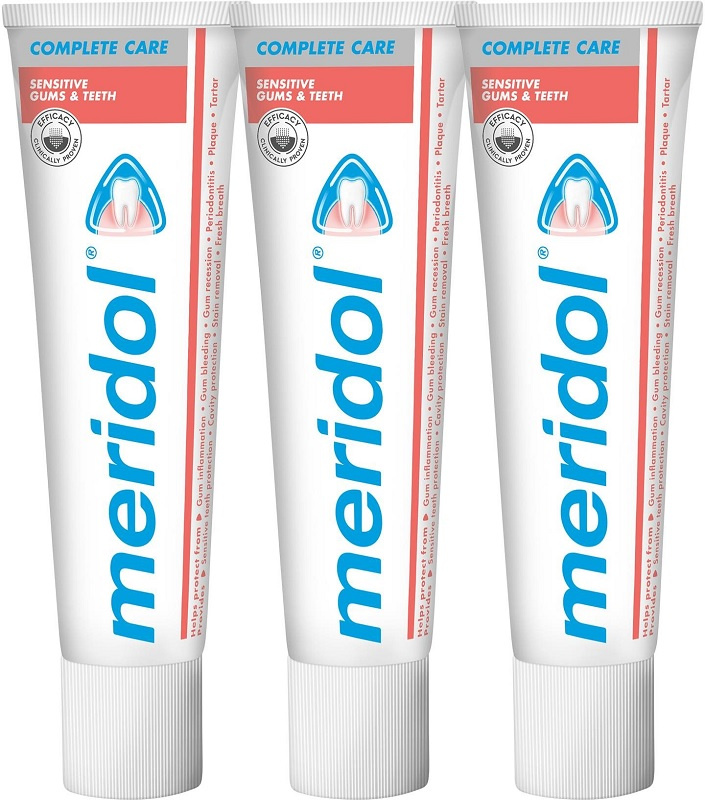 Meridol Complete Care zubní pasta pro citlivé zuby 3x75 ml