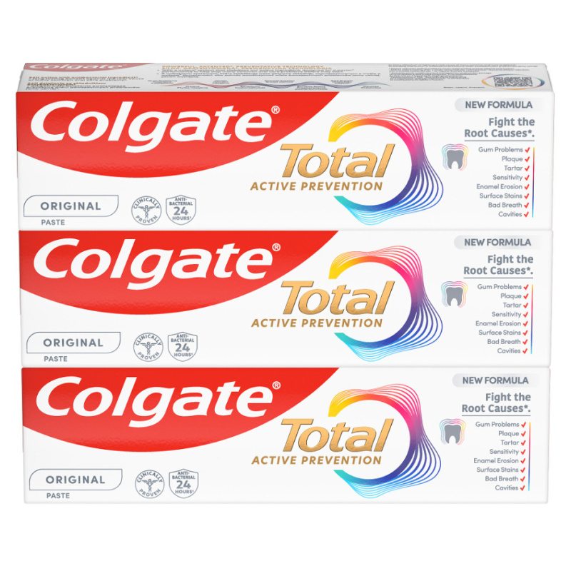 Colgate Total Original zubní pasta 3x75 ml