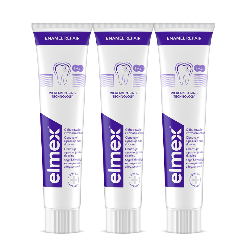 Elmex Repair Enamel Repair zubní pasta 3x75 ml