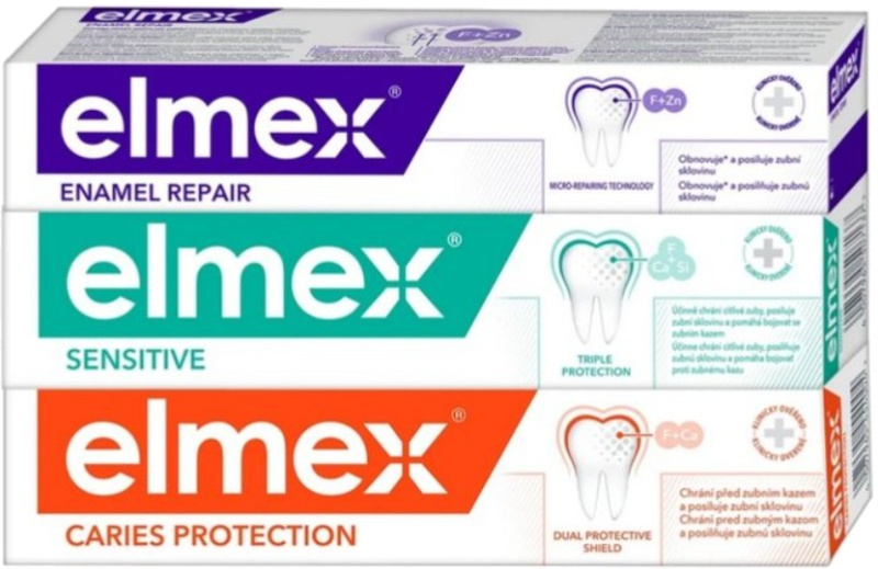 Elmex Mix Trio zubní pasta 3x75 ml