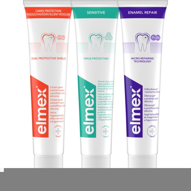 Elmex Mix Trio zubní pasta 3x75 ml