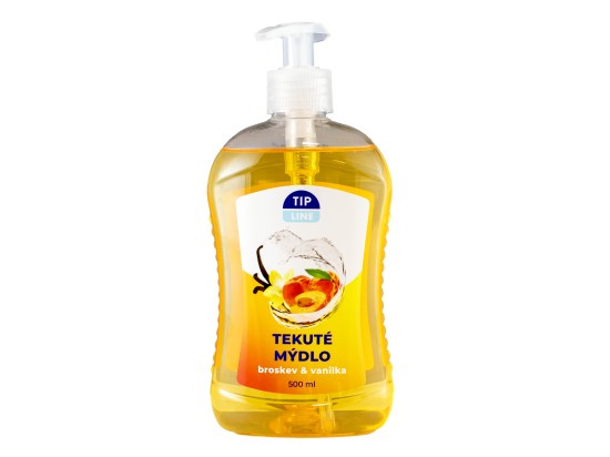 Tip Line tek.mýdlo 500ml pumpa broskev