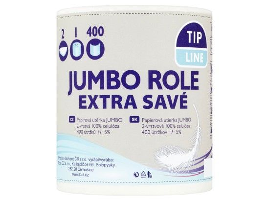 TIP LINE Kuchyňské utěrky Jumbo 2-vrstvé 67 m