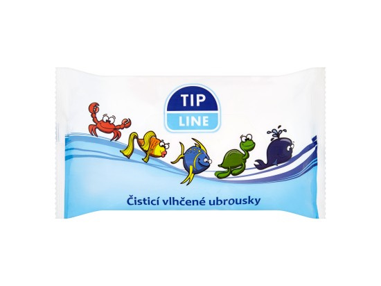 Tip Line detské čistiace vlhč.obrúsky 60