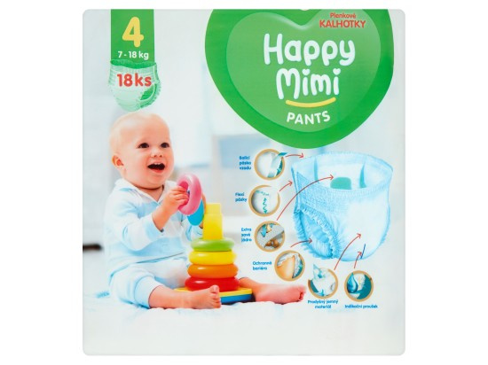 Happy Mimi pants 4 7-18kg(18ks/fol)