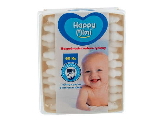 Happy Mimi dětské vatové tyčinky 60ks