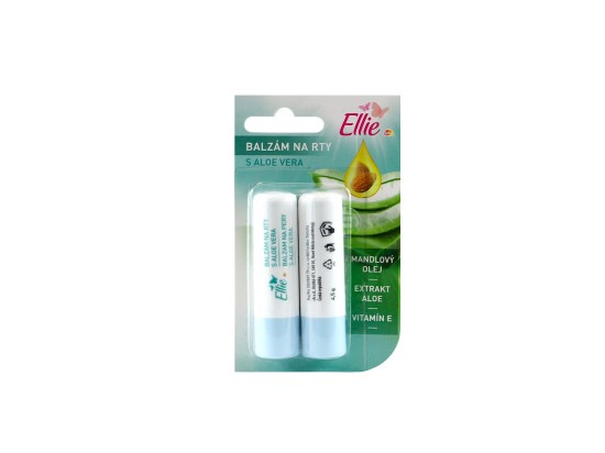 Ellie balzám na rty (2ks/bal) Aloe