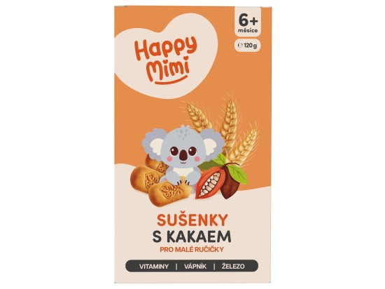 Happy Mimi Sušenky s kakaem 6m+ 120 g