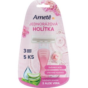 Ameté jednoráz holítka 3břity(5ks/blis)