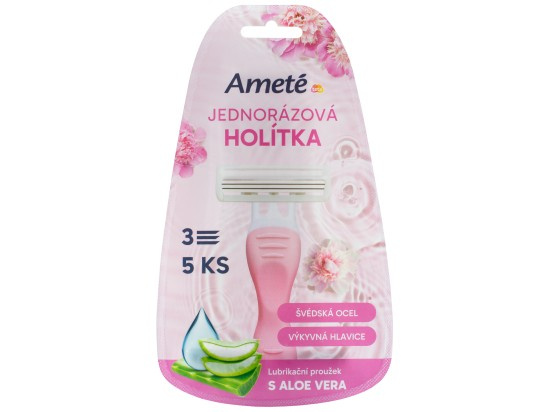 Ameté jednoráz holítka 3břity(5ks/blis)
