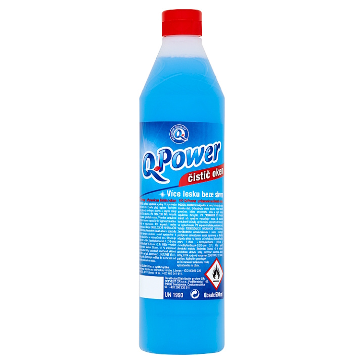 Q POWER Čistič oken Kulatá lahev 500 ml