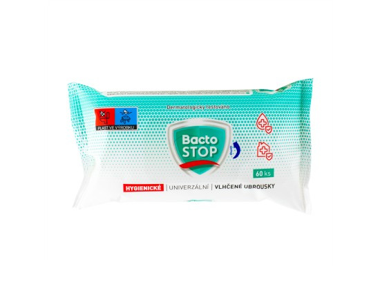BactoSTOP Dezinf vlhčené ubr(60ks/sáč)