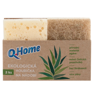 Q Home ECO houbička na nádobí (2ks/fol)