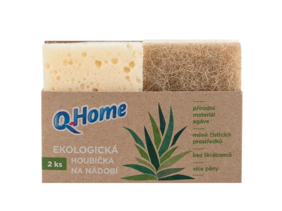 Q Home ECO houbička na nádobí (2ks/fol)