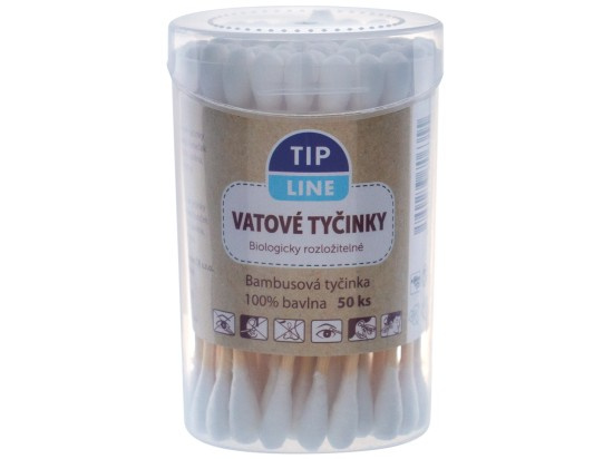 Tip Line vatové tyč (50ks/kra) papírové