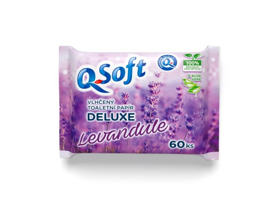 Q Soft vlhčený toaletní papír (60ks/balení)levandule