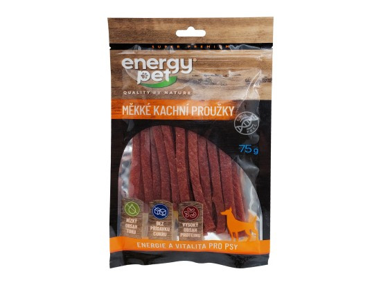 Energy Pet měkké proužky 75g kachní