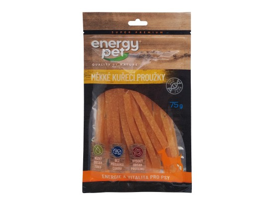 Energy Pet měkké proužky 75g kuřecí