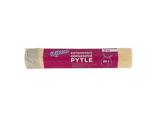 Q Clean - zatahovací pytle na odpadky - 30 l, 12 ks, 12 mikronů