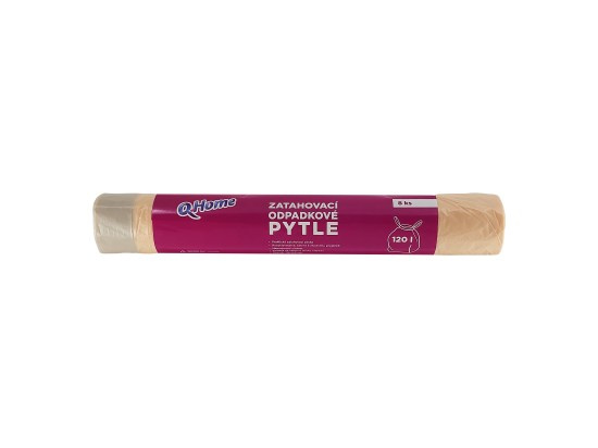 Q Home - zatahovací pytle na odpadky - 120 l, 8 ks, 15 mikronů