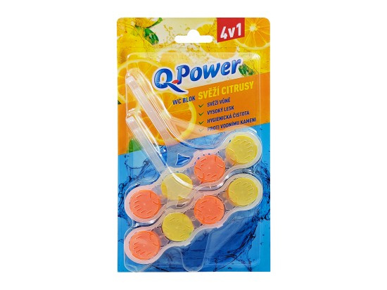 Q-Power Tuhý WC závěs Svěží citrusy 2ks