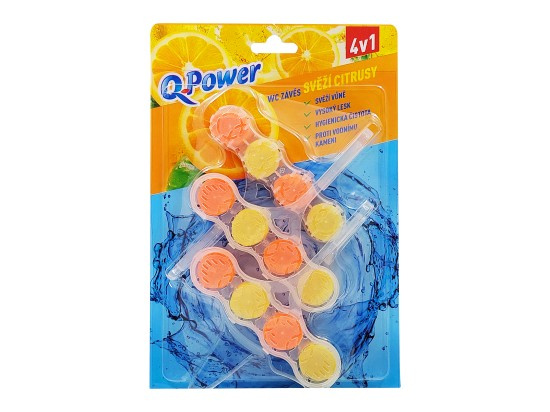 Q Power WC tuhý závěs (3ks/balení) svěží citrus
