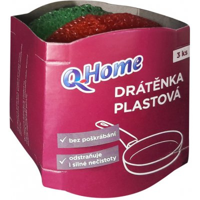 Q Home Drátěnka plastová 3 ks