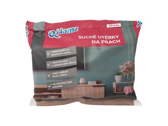 SOLVENT všechny privatky PKS Q Home suché utěrky na prach(202ks/bal)