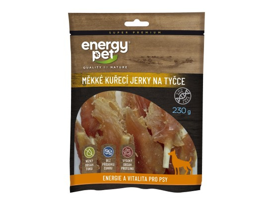 Energy Pet jerky na tyčce celé 230g kuřecí