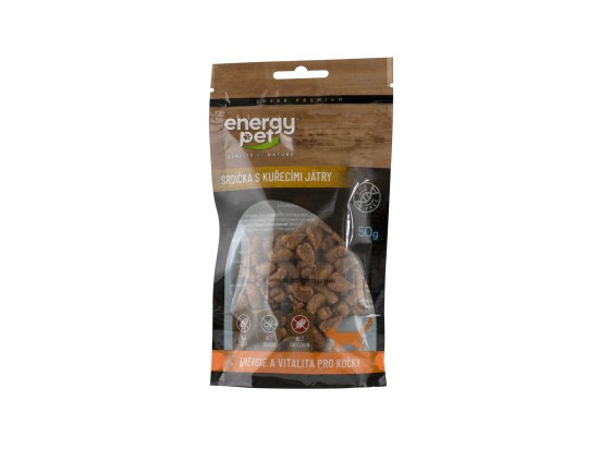 Energy Pet pamlsky kočka srdce 50g játra