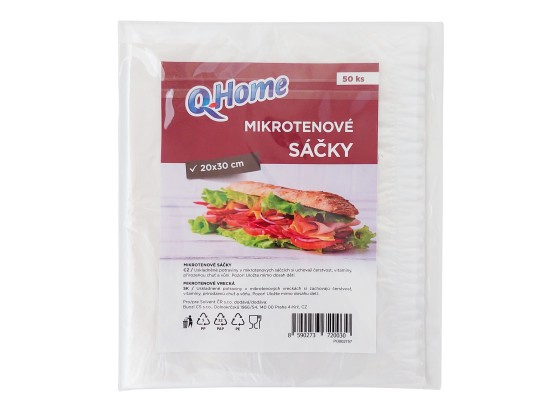 Q Home - mikrotenové sáčky - 20 × 30 cm