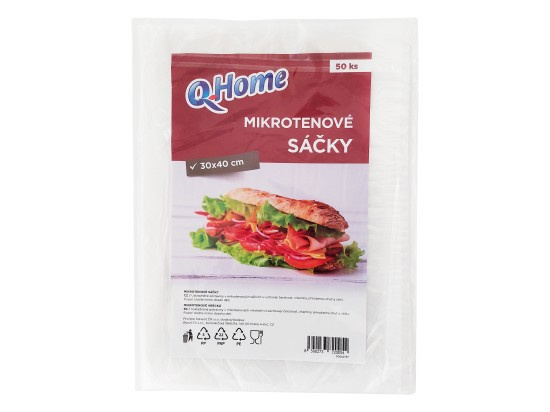 Q Home - mikrotenové sáčky - 30 × 40 cm