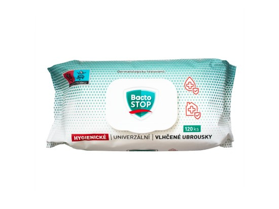 BactoSTOP Hygienické vlhčené ubrousky 120 ks
