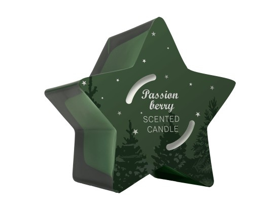 Q Home svíčka Hvězda zelená 125g