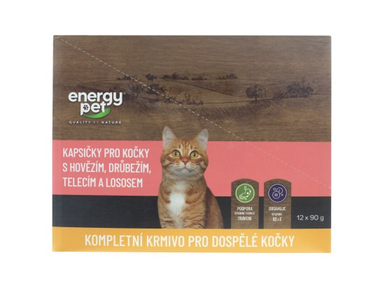 Energy Pet kapsička pro kočky mix 12 x 90 g