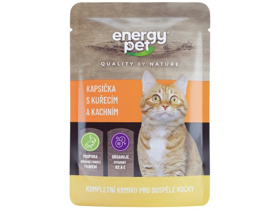 Energy Pet kapsička pro kočky kachna a kuře 90 g