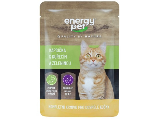 Energy Pet kapsička pro kočky kuřecí a zelenina 90 g