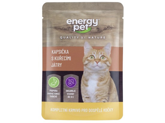 Energy Pet kapsička pro kočky kuřecí játra 90 g