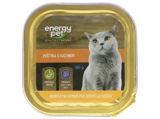 Energy Pet paštika pro kočky kachna 90 g
