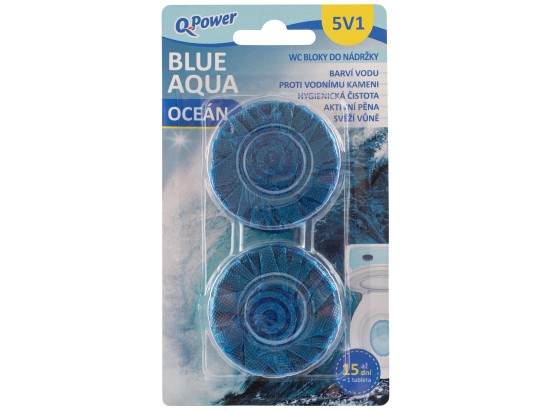 Q Power Blue nádržka WC (2ks/bli) oceán