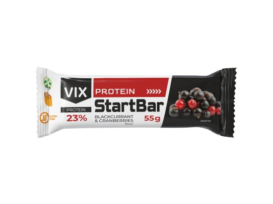VIX Start Bar proteinová tyčinka černý rybít & brusinka 55 g