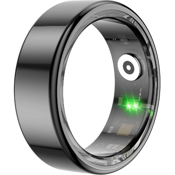 Chytrý prsten Smart RING černý, měř.stresu, srdeč.tepu, monitoring spánku, 12, Powerton Černá