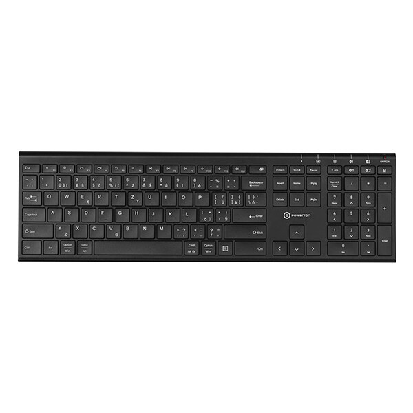 Powerton UltraSlim bezdrátová klávesnice CZ/SK černá