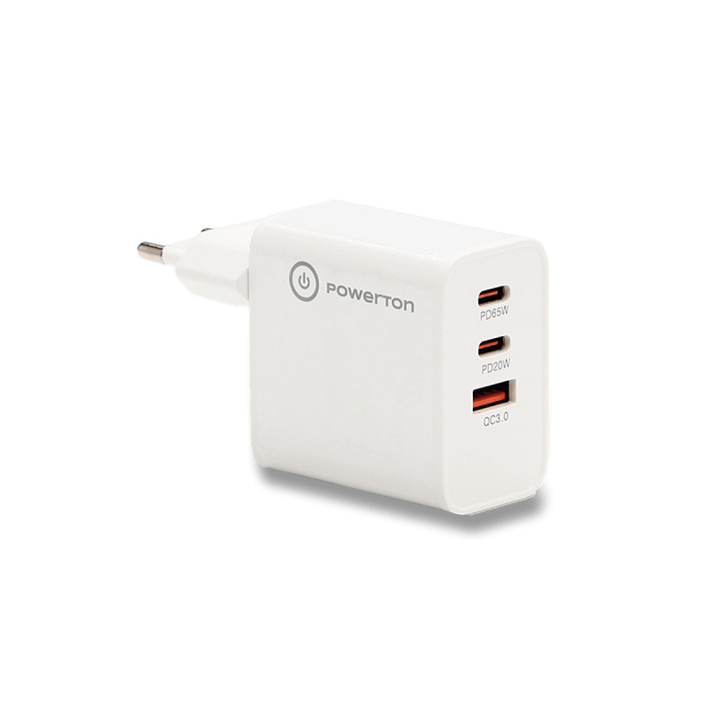 Powerton - síťový adaptér - 65W, USB-C / USB-A, 3 porty