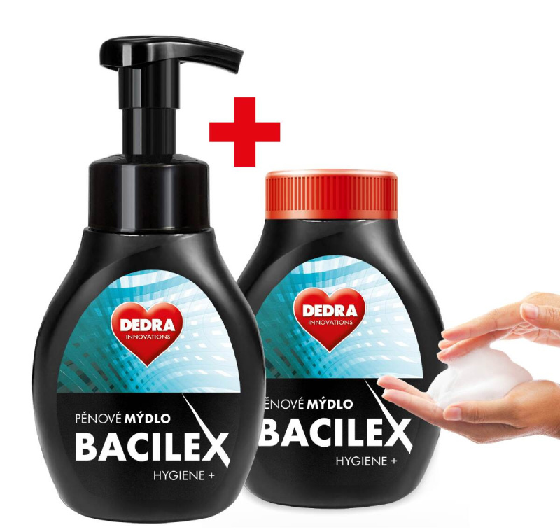 BACILEX | Pěnové mýdlo s antimikrobiální přísadou | 2×300 ml | výhodná sada 2 ks