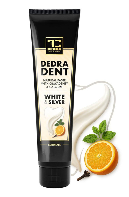 Přírodní šetrně bělící zubní pasta s Omyadent® (hydroxyapatit & kalcium karbonát) | remineralizace skloviny | pro citlivé zuby | DEDRA DENT | 100 g