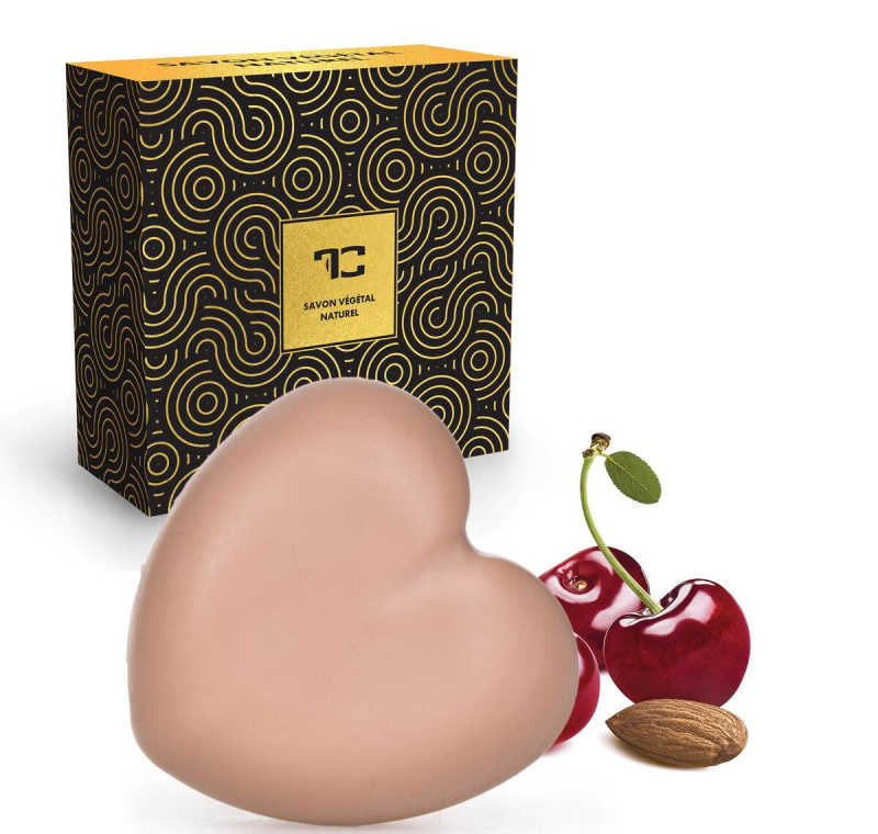 MIDNIGHT CHERRY | Ručně vyráběné rostlinné mýdlo s bambuckým máslem & glycerinem | 85 g