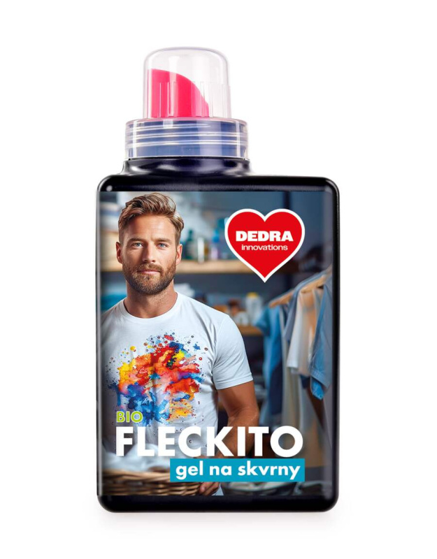FLECKITO | Gelový odstraňovač skvrn | BIO | 7 bioenzymů nové generace & dvojí použití | 500 ml