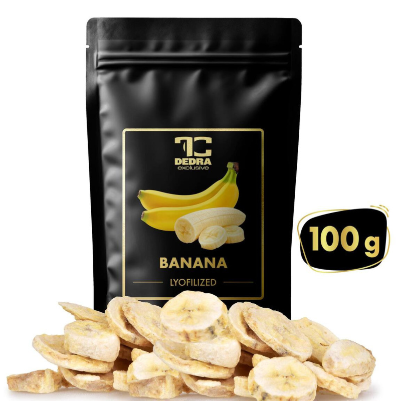 KŘUPAVÉ BANÁNY | lyofilizované plátky, ovoce sušené mrazem | 100 g