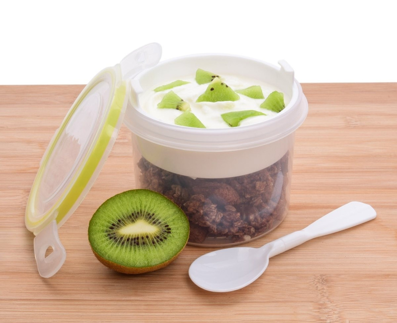 CVAK&CVAK JOGURTOVNÍK | 450 ml | dóza 3v1 na jogurt, ovoce & lžičku